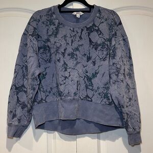 JoyLab Blue and Black Tie-Dye Sweatshirt